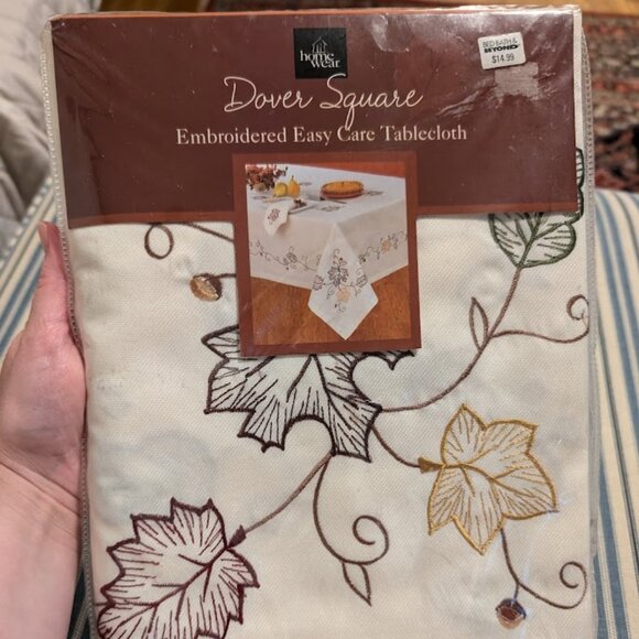 Bed Bath & Beyond Other - NIP! Fall Themed Embroidered Easy Care Tablecloth